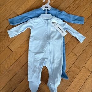 DKNY Baby Pajamas Set in Light Blue and Blue